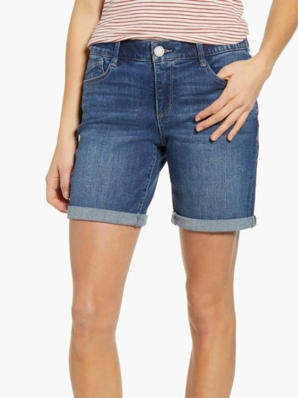 Wit & Wisdom Ab-Solution Denim Shorts  - Size 16